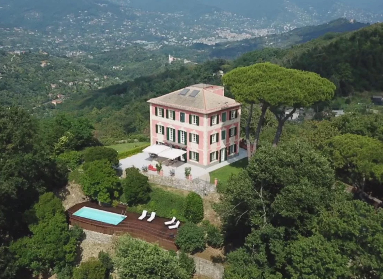 Villa Parco di Portofino aerial